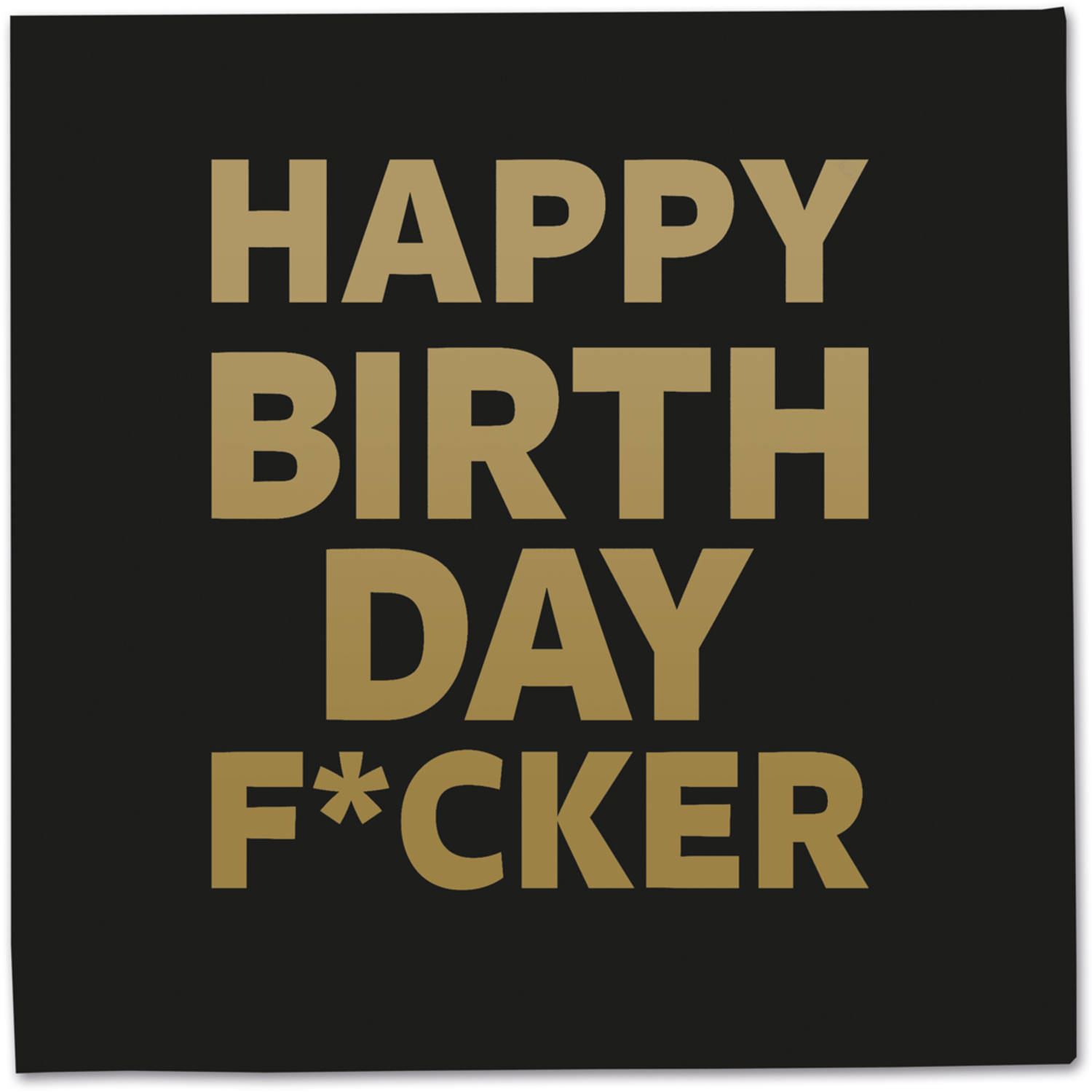 8 X HAPPY BIRTHDAY F*CKER PARTY NAPKINS - 33CM