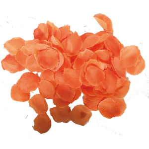 144 X ORANGE ROSE PETAL CONFETTI