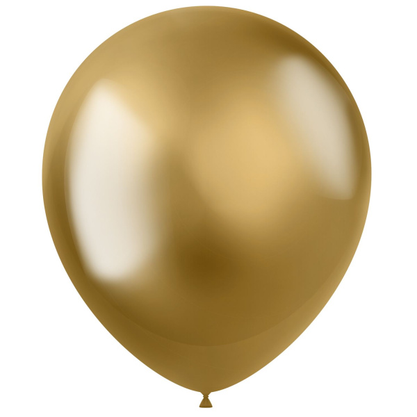 100 X INTENSE GOLD METALLIC BALLOONS - 33CM