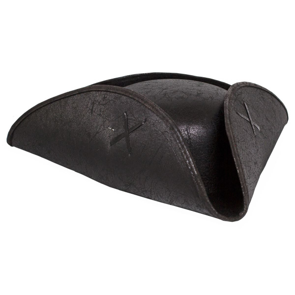 BLACK CARIBBEAN PIRATE'S HAT