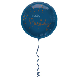 HAPPY BIRTHDAY TRUE BLUE FOIL BALLOON - 45CM