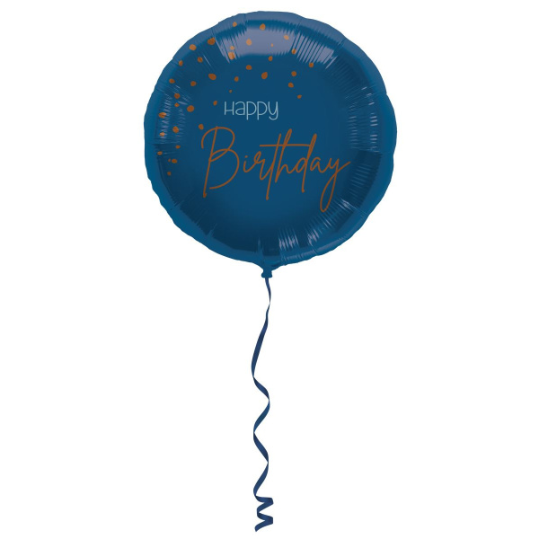 HAPPY BIRTHDAY TRUE BLUE FOIL BALLOON - 45CM