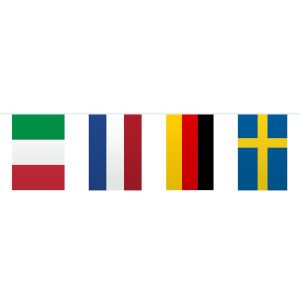 EUROPEAN FLAGS SQURE BUNTING - 10M