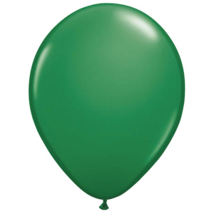 10 X GREEN METALLIC BALLOONS - 30CM