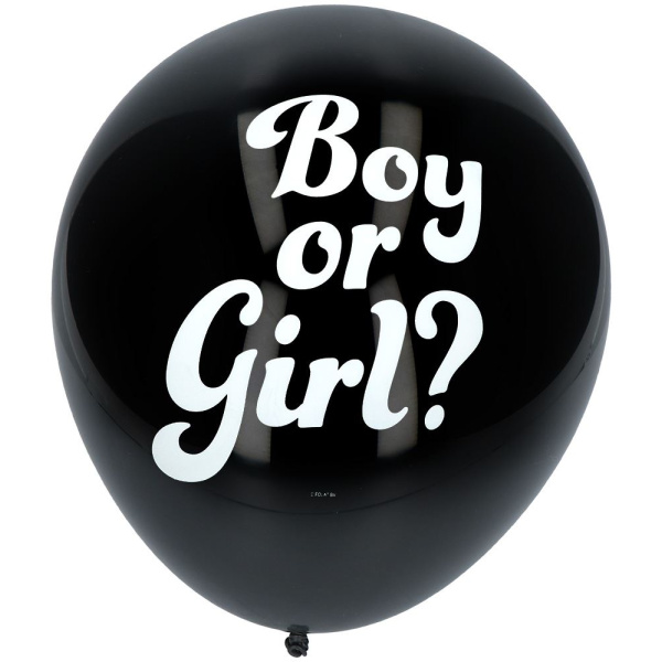 3 X GENDER REVEAL BALLOON GIRL/PINK CONFETTI - 41CM