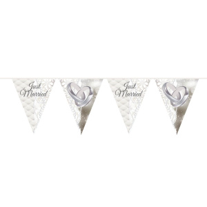 JUST MARRIED WEDDING TRIANGLE BUNTING - 10M