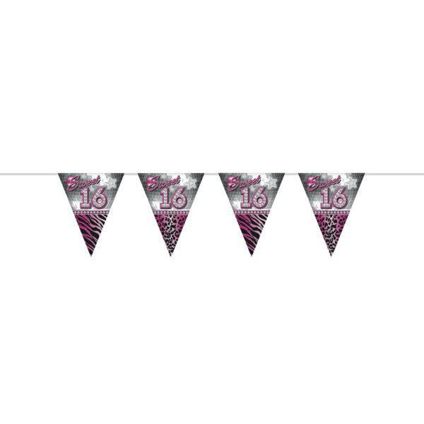 SWEET 16TH BIRTHDAY TRIANGLE BUNTING - 10M