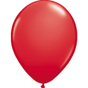 100 X RED METALLIC BALLOONS - 30CM