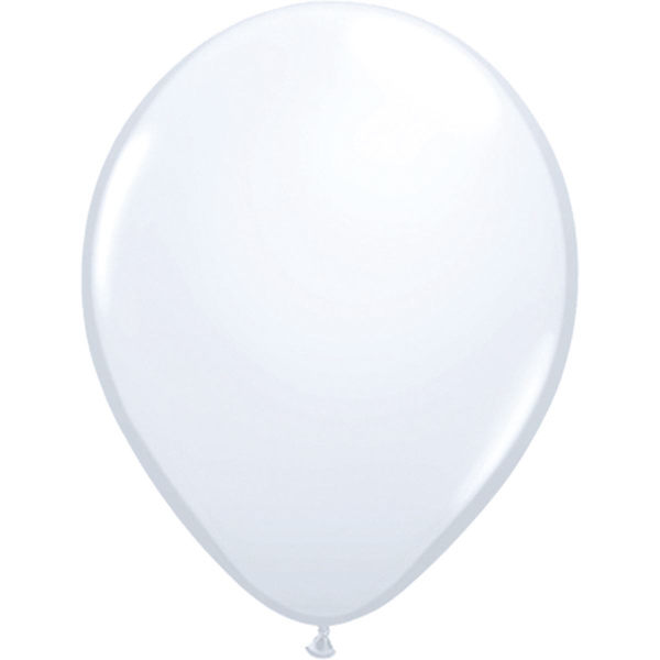 100 X WHITE BALLOONS - 30CM