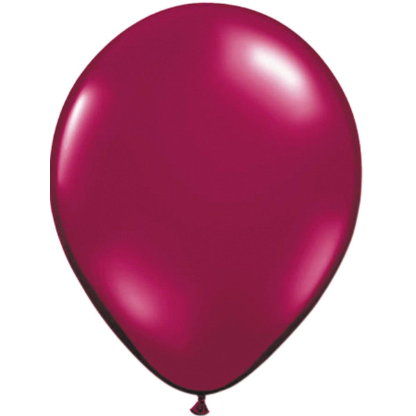 100 X BURGUNDY METALLIC BALLOONS - 30CM