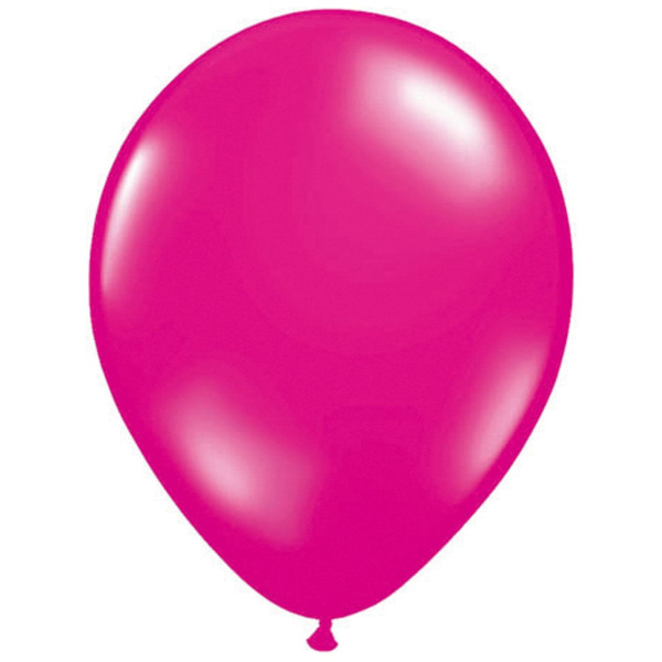 50 X MAGENTA METALLIC BALLOONS - 30CM