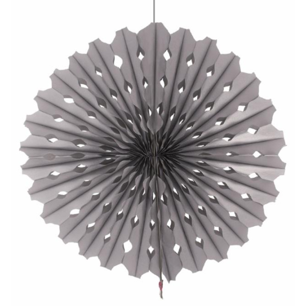 SILVER HANGING HONEYCOMB FAN - 45CM