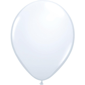 10 X WHITE BALLOONS - 30CM