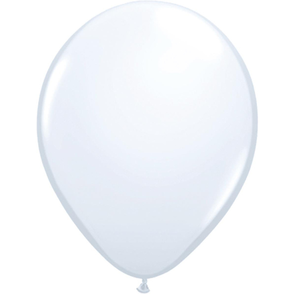 10 X WHITE BALLOONS - 30CM