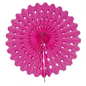 MAGENTA HANGING HONEYCOMB FAN - 45CM