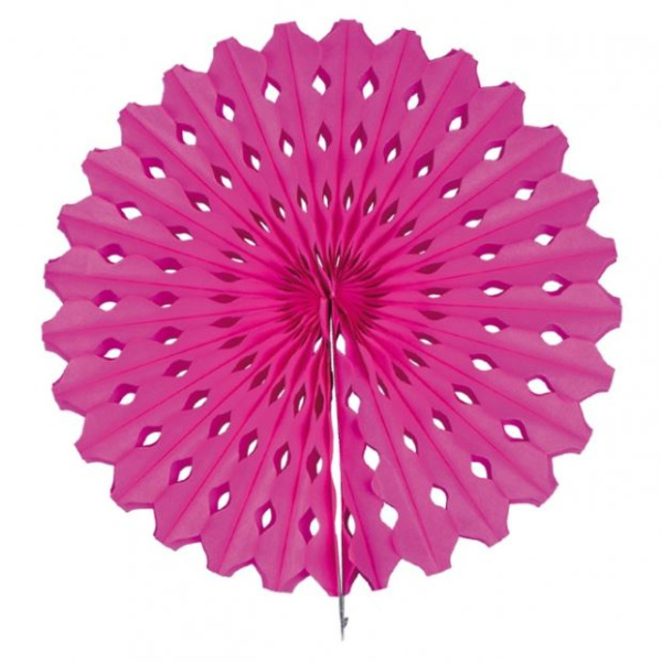 MAGENTA HANGING HONEYCOMB FAN - 45CM