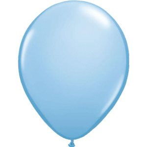 100 X LIGHT BLUE METALLIC BALLOONS - 30CM