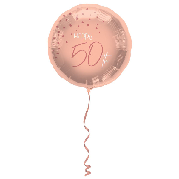 50TH BIRTHDAY LUSH BLUSH FOIL BALLOON - 45CM