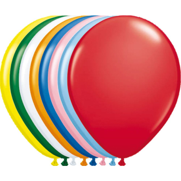 10 X MULTICOLOURED BALLOONS - 30CM