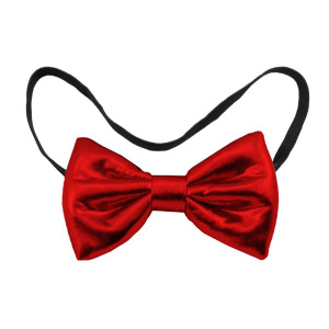 RED METALLIC BOW TIE