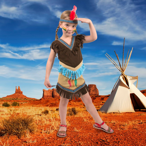 CHILD'S NATIVE AMERICAN POCAHONTAS COSTUME - M