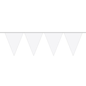 WHITE MINI TRIANGLE BUNTING - 3M