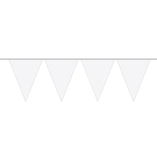 WHITE MINI TRIANGLE BUNTING - 3M