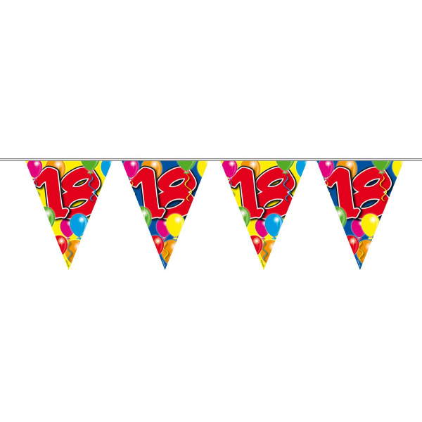 18TH BIRTHDAY BALLOON TRIANGLE BUNTING - 10M