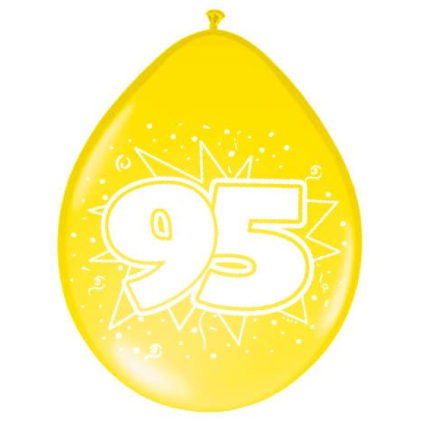 8 X 95TH BIRTHDAY BALLOONS - 30CM