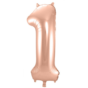 NUMBER 1 ROSE GOLD FOIL BALLOON - 86CM