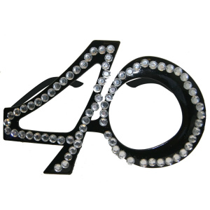 GLASSES 40TH AGE - BLACK