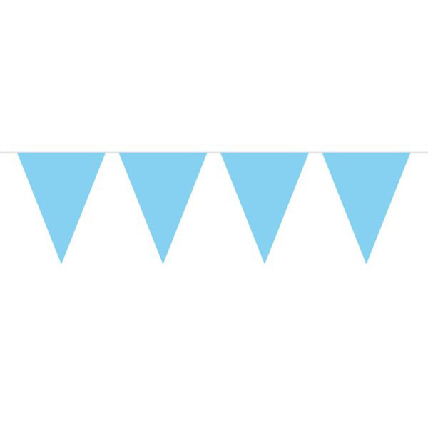 BABY BLUE MINI TRIANGLE BUNTING - 3M