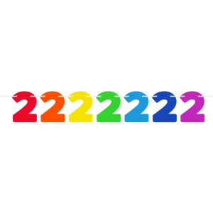 MULTICOLOURED NUMBER 3 BANNER - 6M