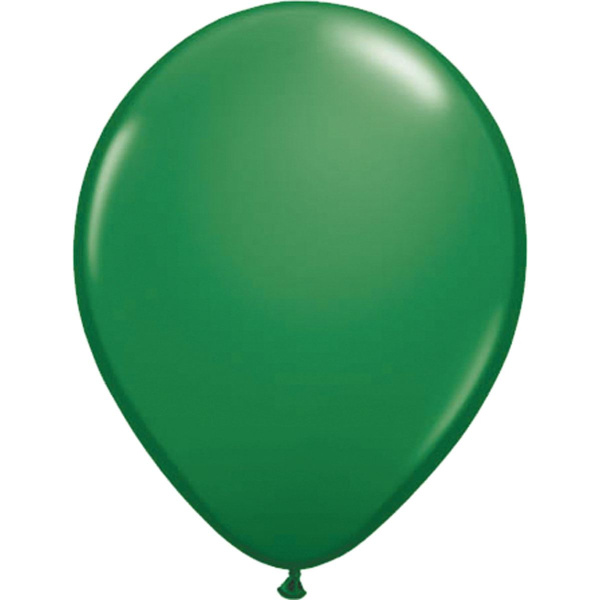 100 X DARK GREEN BALLOONS - 30CM