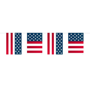 USA FLAG SQUARE BUNTING - 10M