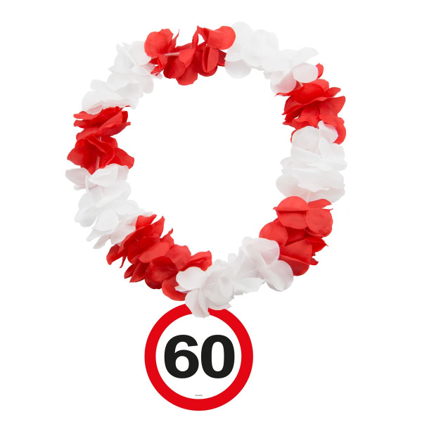 60TH BIRTHDAY HAWAIIAN LEI TRAFFIC SIGN