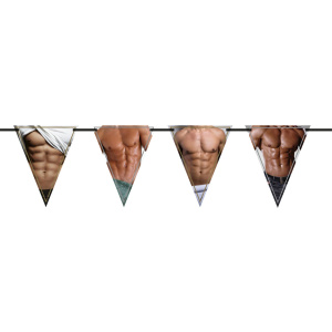 HUNKY SIX PACKS FLAG BUNTING - 6M