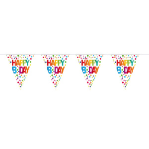 HAPPY B-DAY POLKA DOTS TRIANGLE BUNTING - 10M