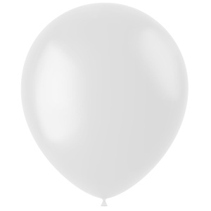 100 X COCONUT WHITE MATT BALLOONS - 33CM