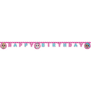 HAPPY BIRTHAY L.O.L. SURPRISE DOLLS LETTER BANNER - 2M