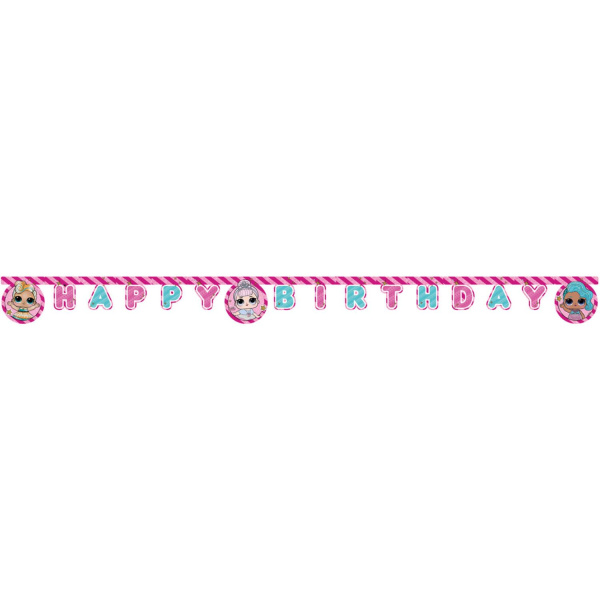 HAPPY BIRTHAY L.O.L. SURPRISE DOLLS LETTER BANNER - 2M