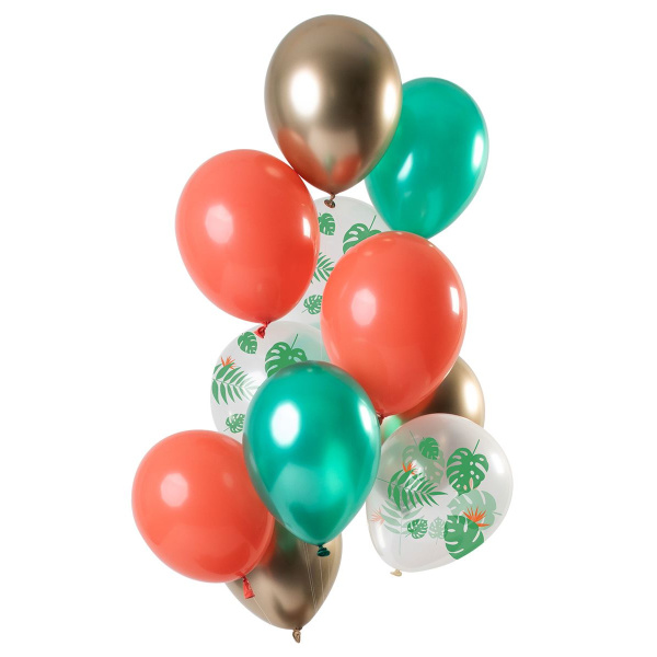 12 X TROPICAL GEM BALLOON SET - 30CM