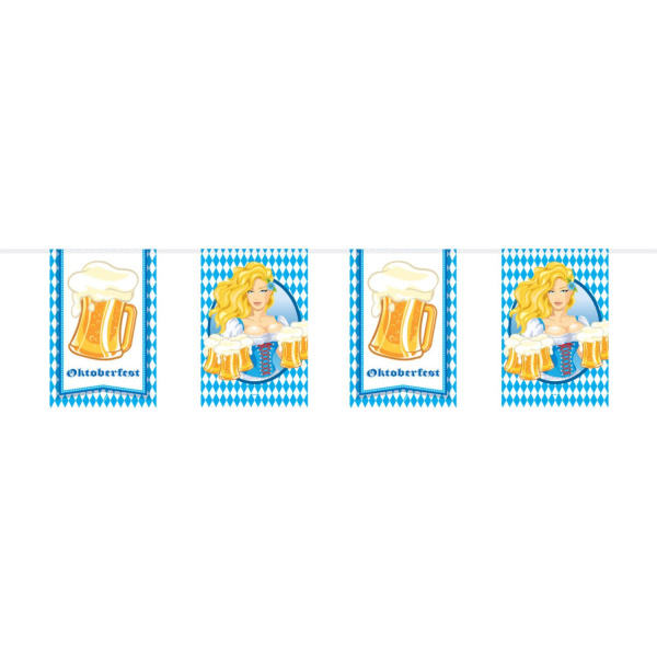 OKTOBERFEST BEER MUG SQUARE BUNTING - 10M