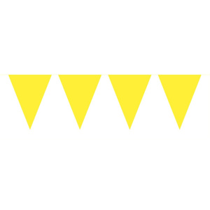 YELLOW TRIANGLE BUNTING 15 FLAGS - 10M