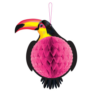 HONEYCOMB HANGING TOUCAN - 33CM