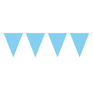 BABY BLUE TRIANGLE BUNTING 15 FLAGS - 10M