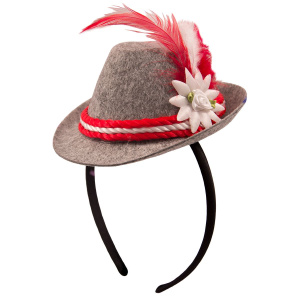 RED OKTOBERFEST TRILBY HEADBAND HAT