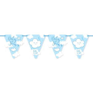 BABY BOY BLUE BABY SHOWER TRIANGLE BUNTING - 6M