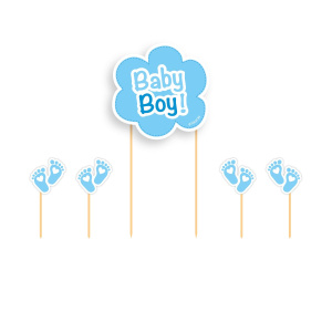 BABY BOY! BABY SHOWER CAKE TOPPERS