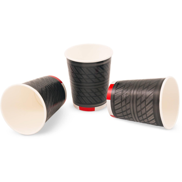 4 X FORMULA RACING PAPER PARTY CUPS - 350ML